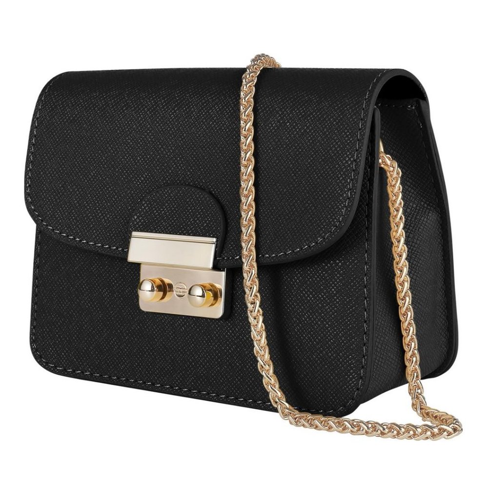 Small Evening Bags for Women Crossbody Bag Chain - Black-mini Size Clutch